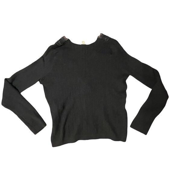 Sezane Lace V-Neck Sweater - Picture 3 of 9